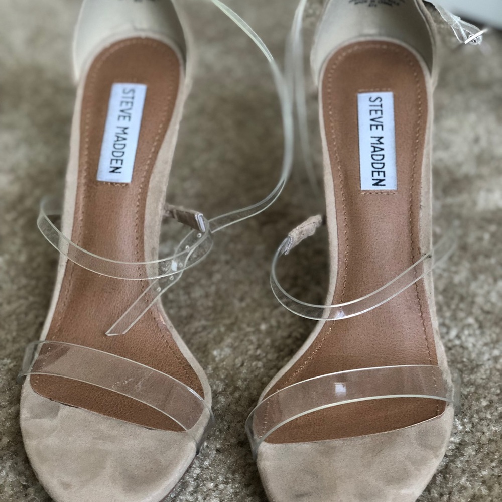 Steve Madden clear heels